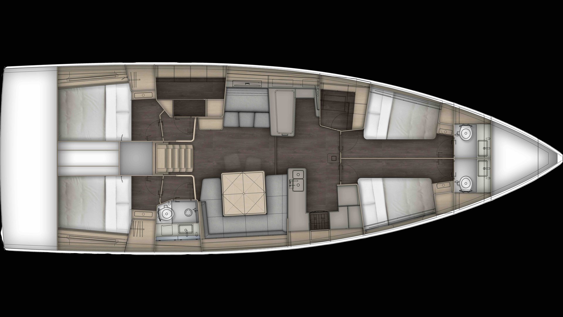 Layout 4 Kabinen
